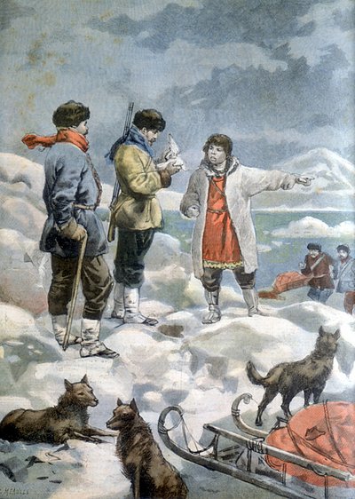 Búsqueda de la expedición Andree de 1897 que intentó alcanzar el Polo Norte en globo de French School