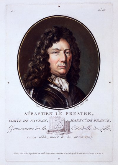 Sébastien le Prestre, Conde de Vauban, de Retratos de grandes hombres, mujeres ilustres y sujetos memorables de Francia, publicado 1787-92 de French School