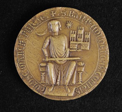 Segundo sello de Raimundo VII (1197-1249) de Toulouse (cera) de French School