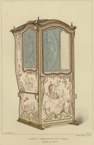 Silla de manos, siglo XVIII de French School