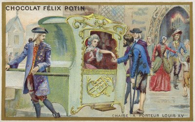 Silla de manos de la época de Luis XV de French School