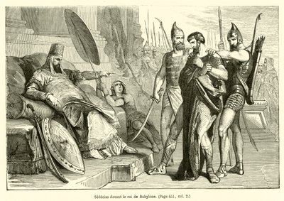 Sedequías ante el rey de Babilonia de French School