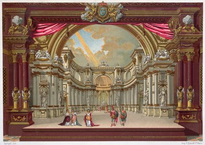 Diseño de escenografía para el Teatro de Versalles de French School