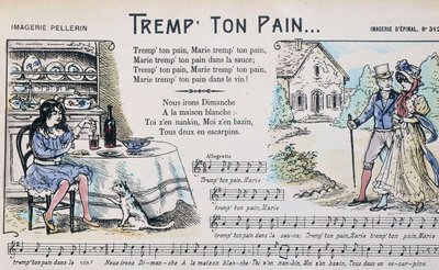 Partitura de la canción popular “Dip 