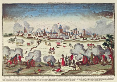 Asedio y Bombardeo de Lille por Alberto de Sajonia-Teschen, septiembre-octubre 1792 de French School