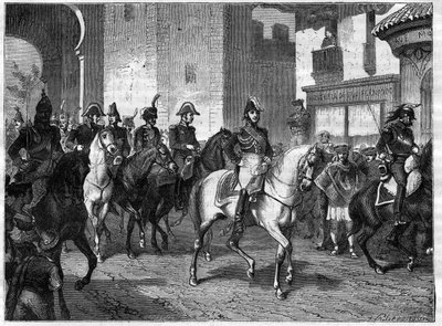 Sitio y captura de Valencia por el ejército francés bajo las órdenes del Mariscal del Imperio Conde Suchet el 9 de julio de 1812 - Entrada del mariscal Louis Gabriel Suchet en Valencia en 1812 - en “Histoire de l