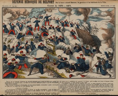 Sitio de Belfort, Guerra Franco-Prusiana, noviembre 1870 - febrero 1871 de French School