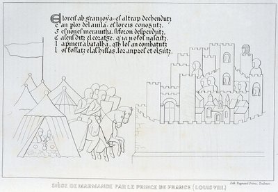 Sitio de Marmande por Luis VIII de French School