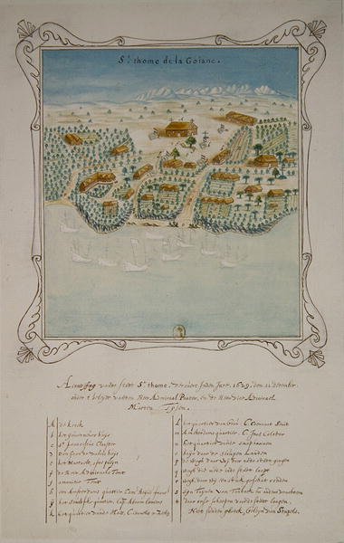 Asedio de Saint Thomas de la Goiane, en las Antillas, 11 de diciembre de 1629 de French School