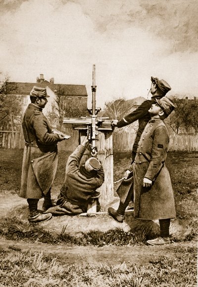 Avistando a un aviador enemigo, 1914-19 de French School