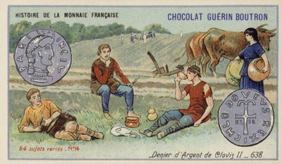 Denario de plata de Clodoveo II, 638 de French School