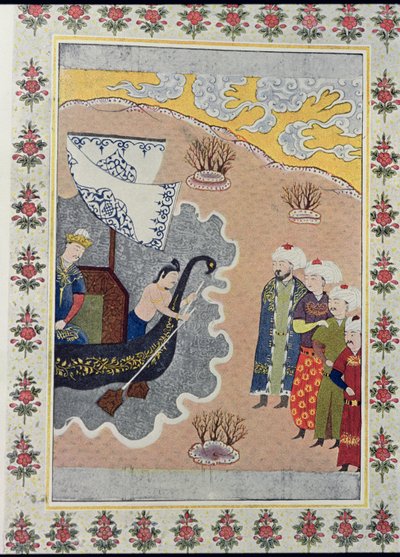 Simbad embarcando, ilustración para Simbad el Marino, de Las mil y una noches, 1895 de French School