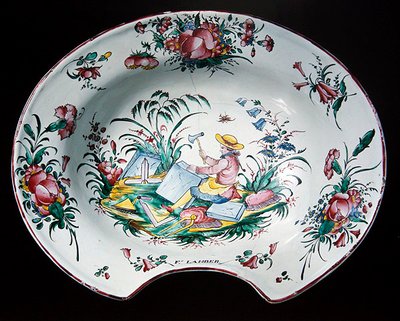 Plato de Sinceny con Decoración de Albañil de French School