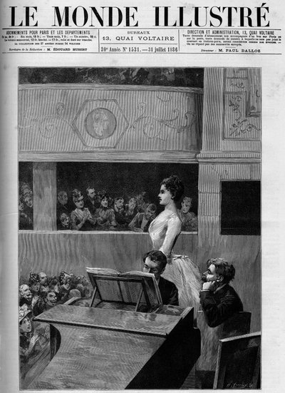Concurso de canto en el Conservatorio de Música de París. de French School