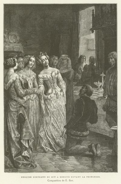 Sir Bertrand se arrodilló ante la princesa de French School