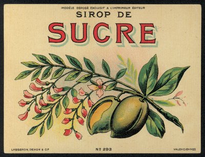 Anuncio de jarabe de azúcar (chromolitho) de French School