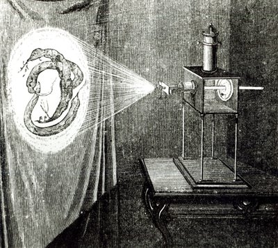 Microscopio solar, de Les Grandes Inventions Anciennes et Modernes por Louis Figuier (1819-94), París, 1861 de French School
