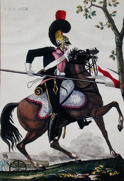 Soldado de la Caballería de la Casa Francesa durante el período del Imperio de French School
