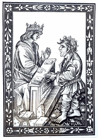Salomón y Marcoul, ilustración de Ciencia y Literatura en la Edad Media y Renacimiento, escrita y grabada por Paul Lacroix, 1878 de French School