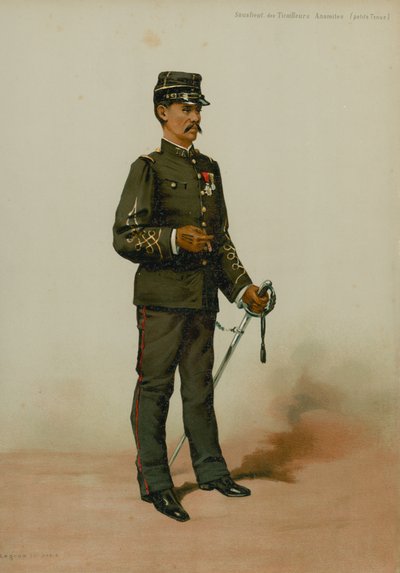 Subteniente de tiradores anamitas (uniforme pequeño) de French School