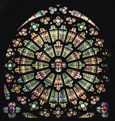 Rosetón sur, c.1320 de French School