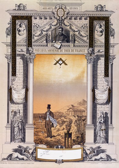 Recuerdo del Tour de Francia de un trabajador oficial después de su aprendizaje, c. 1860 de French School