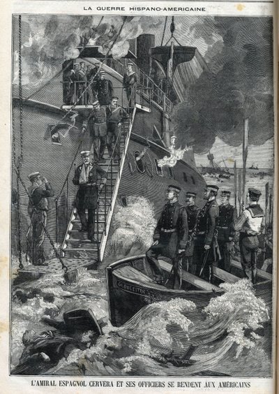 El almirante español Cervera y sus oficiales se rindieron a los estadounidenses. La guerra de independencia de Cuba, que estaba bajo dominio español, estalló en 1895, y los cubanos pidieron a los estadounidenses que intervinieran. Así comenzó y terminó la  de French School
