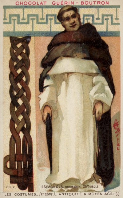 Fraile dominico español, siglo XIV de French School