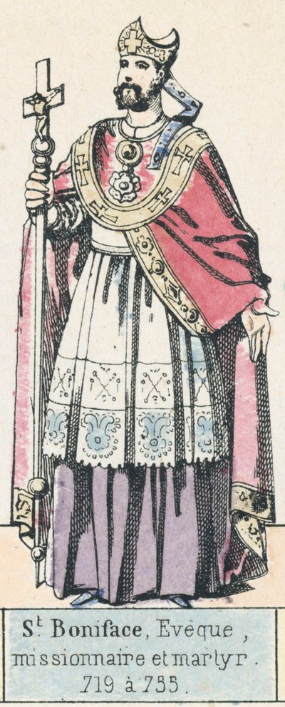 San Bonifacio, obispo, misionero y mártir, 719 a 735 de French School