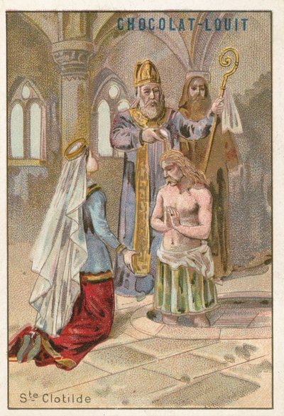 Santa Clotilde, segunda esposa de Clodoveo I, Rey de los Francos de French School
