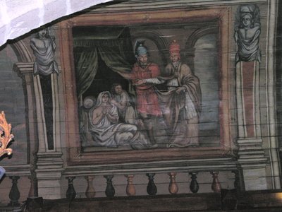 San Cornelio realizando un milagro de French School