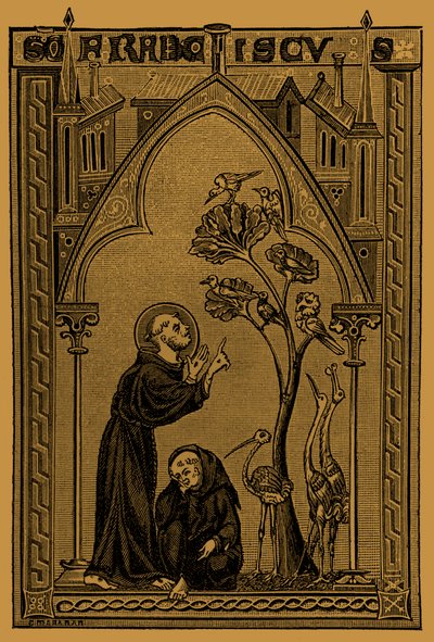 San Francisco de Asís hablando con los pájaros de French School