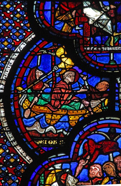 La ventana de San Juan: desterrado a Patmos y escribe el Apocalipsis de French School