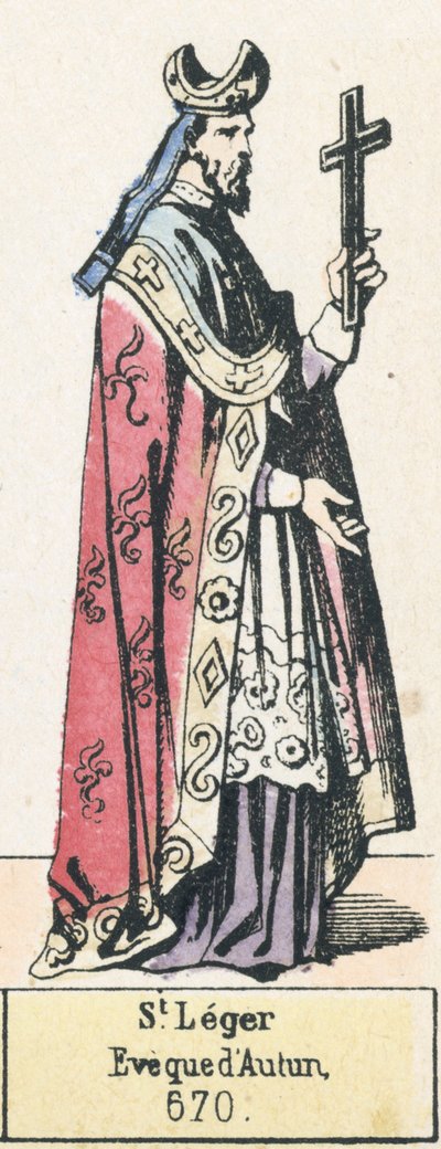 San Leodegario, Obispo de Autun, 670 de French School