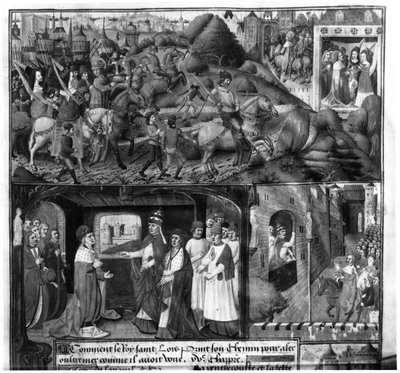 San Luis (1214-70) partiendo para la Cruzada de French School