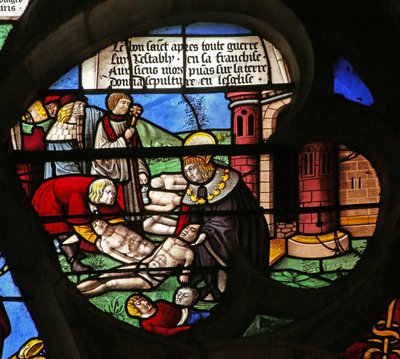 San Luis haciendo buenas obras: Enterrando a los muertos de French School