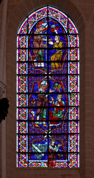 San Martín cura a los enfermos. Thibault VI, Conde de Chartres de French School