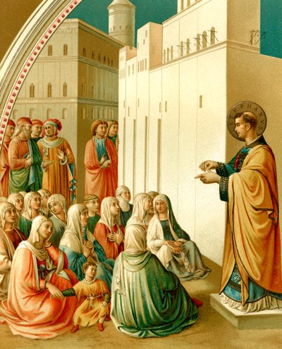 San Esteban predicando de French School