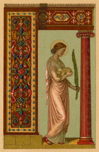 Santa Inés, Virgen y Mártir de French School