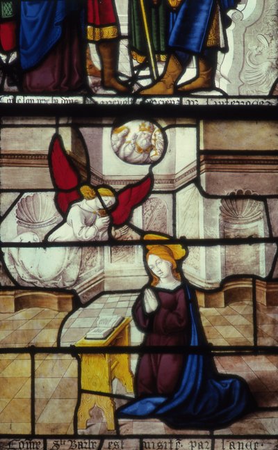 Vidriera de la Capilla de Santa Bárbara, Iglesia de Notre-Dame de Semur-en-Auxois de French School