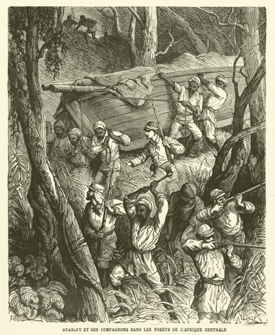 Stanley y sus compañeros en los bosques de África Central de French School