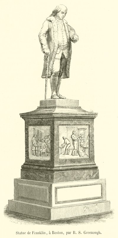 Estatua de Franklin, en Boston de French School
