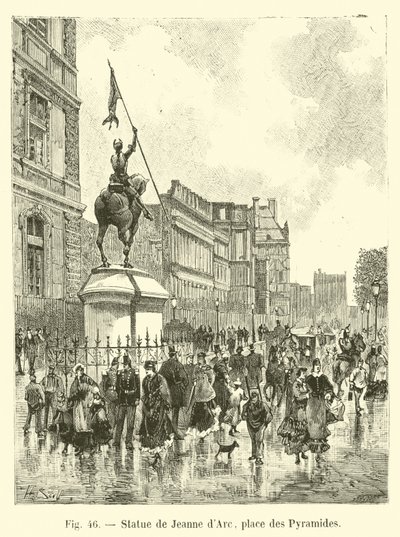Estatua de Juana de Arco, plaza de las Pirámides de French School