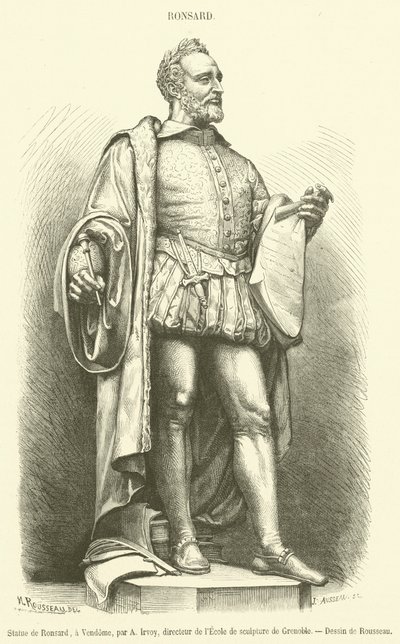 Estatua de Ronsard, en Vendôme de French School