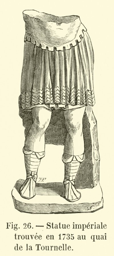 Estatua imperial encontrada en 1735 en el muelle de la Tournelle de French School