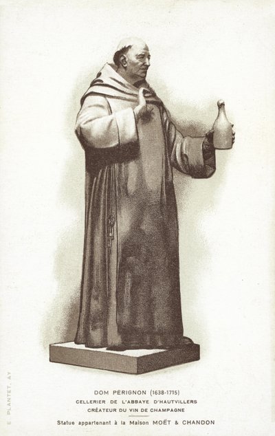 Estatua de Dom Perignon de French School