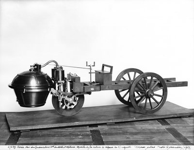 Coche a vapor inventado por Nicolas Joseph Cugnot de French School