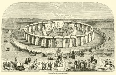 Stonehenge, restaurado (grabado) de French School