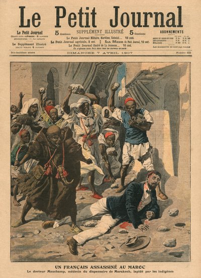 Lapidación del doctor francés Mauchamp en Marruecos, ilustración de 