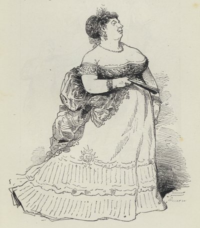 Stout Lady (grabado) de French School